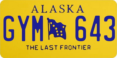 AK license plate GYM643