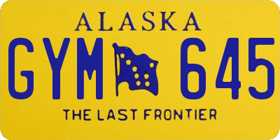 AK license plate GYM645