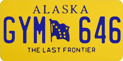 AK license plate GYM646