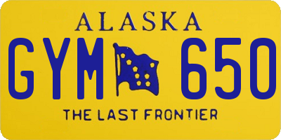 AK license plate GYM650