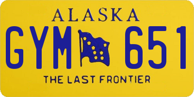 AK license plate GYM651