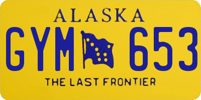 AK license plate GYM653