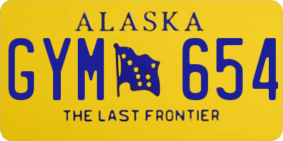 AK license plate GYM654