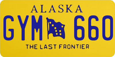 AK license plate GYM660