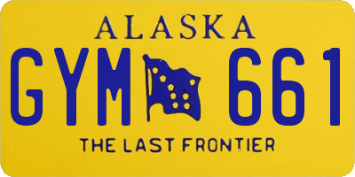 AK license plate GYM661