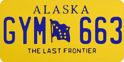 AK license plate GYM663