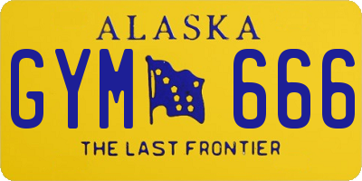 AK license plate GYM666