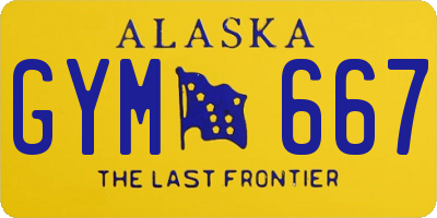 AK license plate GYM667