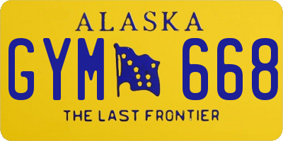 AK license plate GYM668