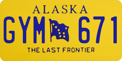 AK license plate GYM671