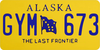 AK license plate GYM673