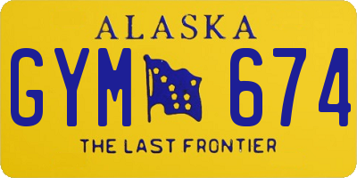 AK license plate GYM674