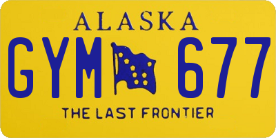 AK license plate GYM677