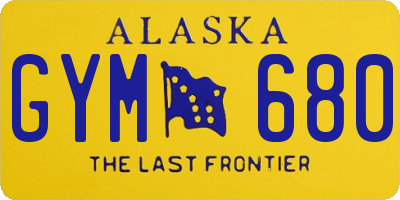 AK license plate GYM680