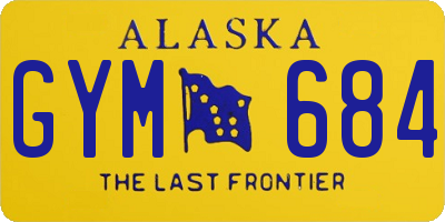AK license plate GYM684