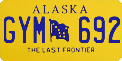 AK license plate GYM692