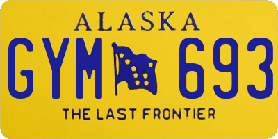 AK license plate GYM693