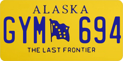 AK license plate GYM694