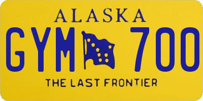 AK license plate GYM700