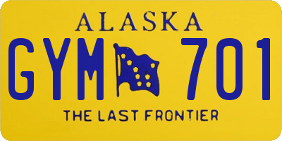 AK license plate GYM701