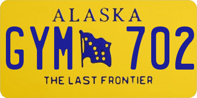 AK license plate GYM702