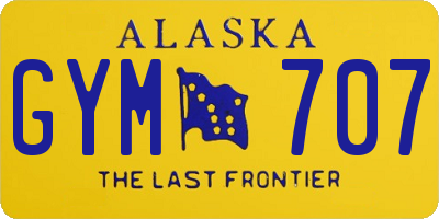 AK license plate GYM707