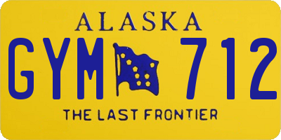 AK license plate GYM712