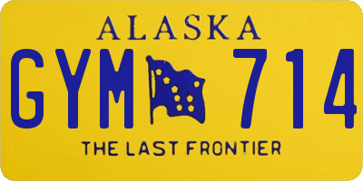 AK license plate GYM714