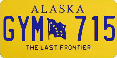 AK license plate GYM715