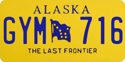 AK license plate GYM716