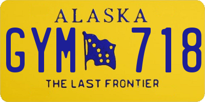 AK license plate GYM718
