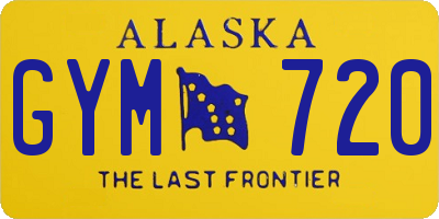 AK license plate GYM720