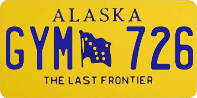 AK license plate GYM726