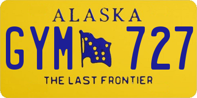 AK license plate GYM727