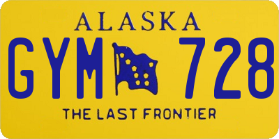 AK license plate GYM728