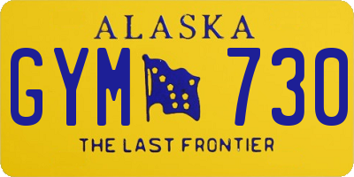 AK license plate GYM730