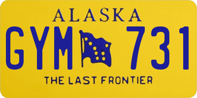 AK license plate GYM731