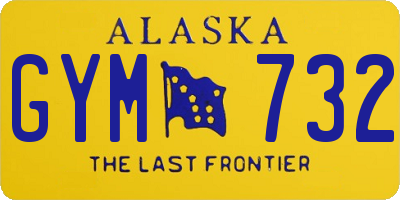AK license plate GYM732