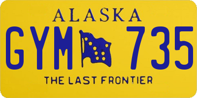 AK license plate GYM735