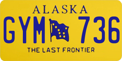 AK license plate GYM736