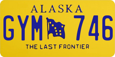 AK license plate GYM746