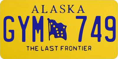 AK license plate GYM749