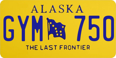 AK license plate GYM750