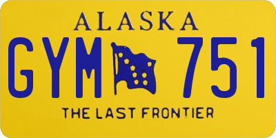 AK license plate GYM751