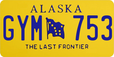AK license plate GYM753