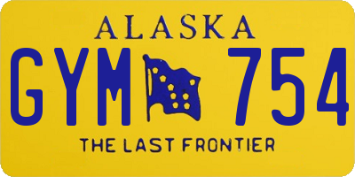 AK license plate GYM754