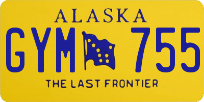 AK license plate GYM755