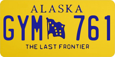 AK license plate GYM761