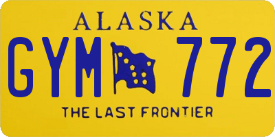 AK license plate GYM772