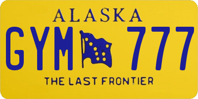 AK license plate GYM777